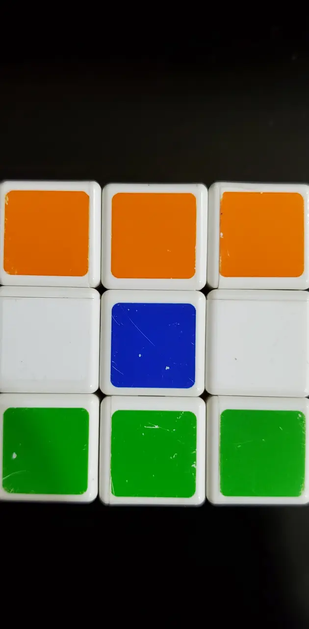 Tricolour Rubiks cube 
