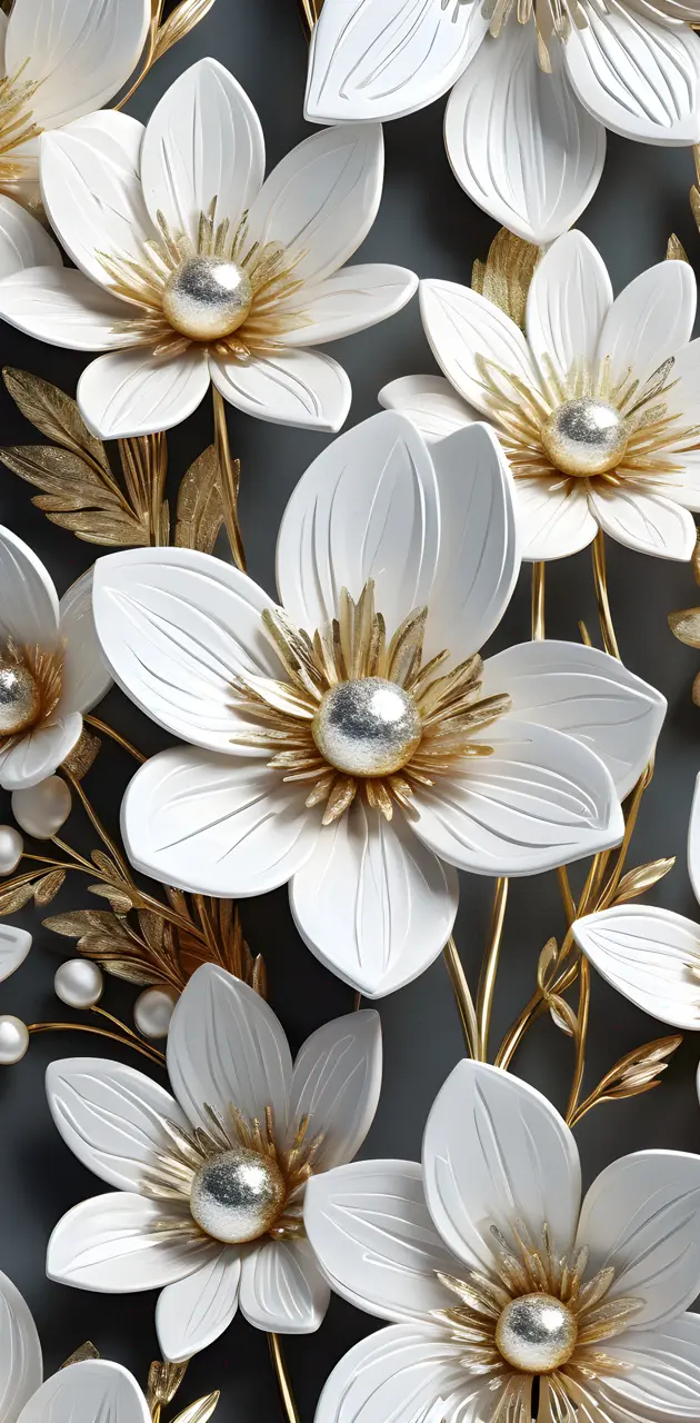 White gold flowers