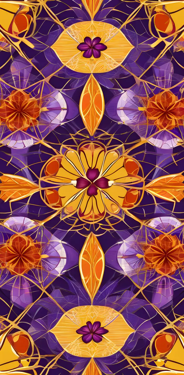 Pretty Floral Mandala Kaleidoscope 2