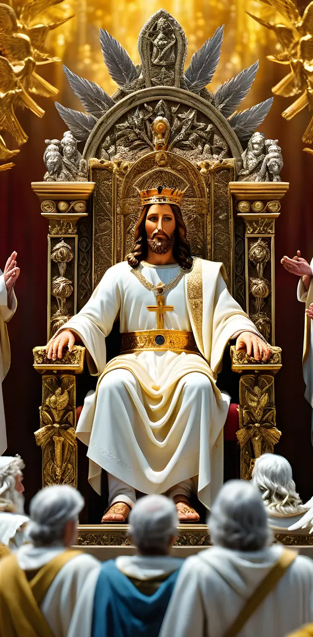 King Jesus on the throne