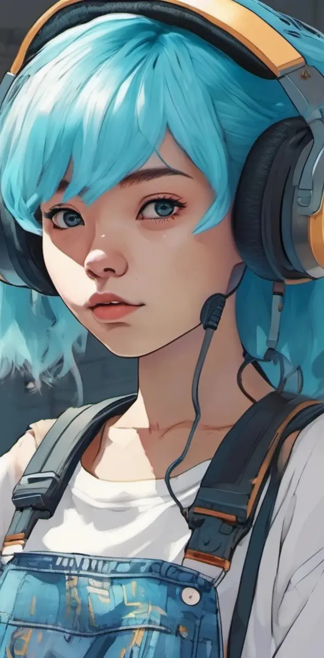 Girl photo with headphone 