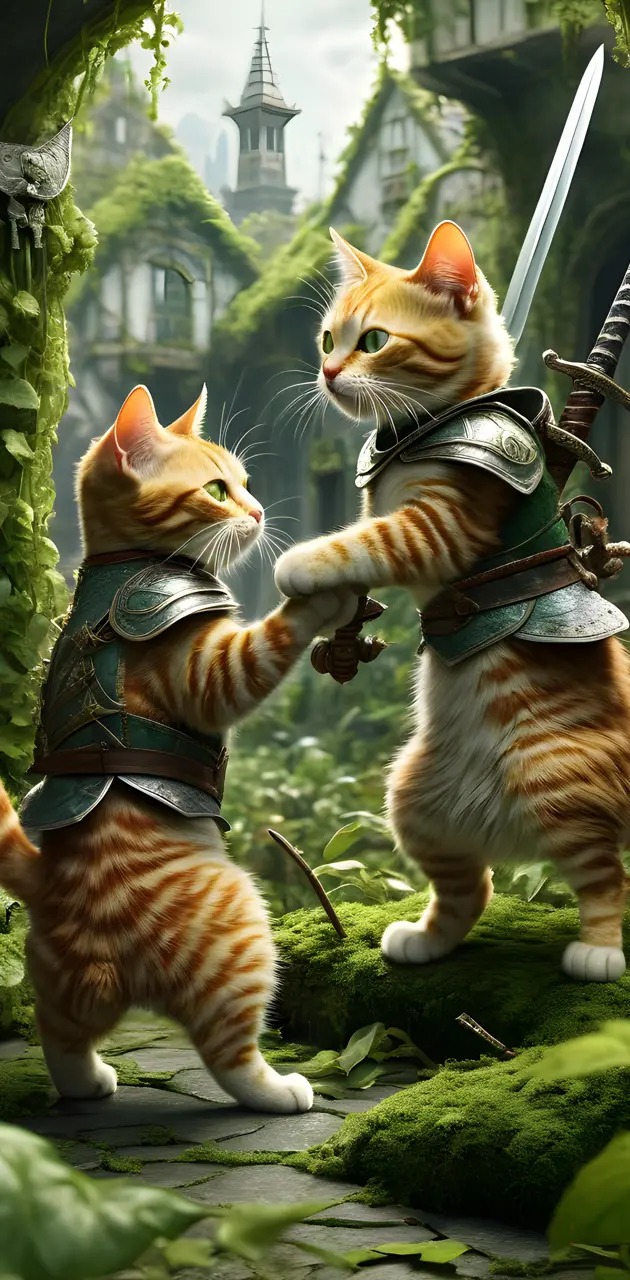 cats fighting with swords 6