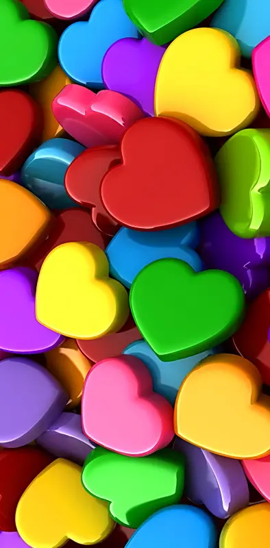 Multi-colored Hearts