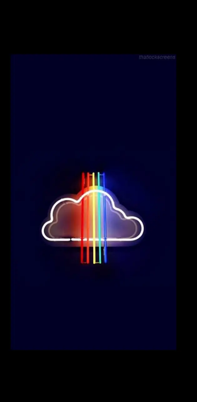 Rainbow neon cloud