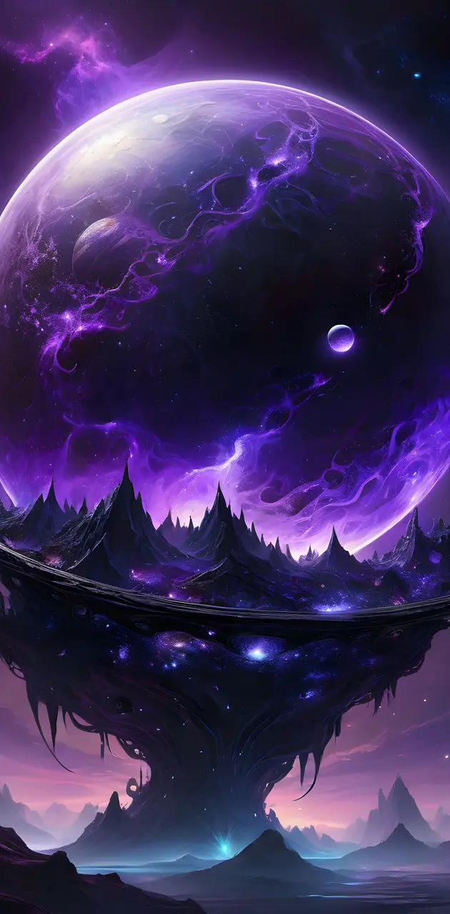purple crystal planet