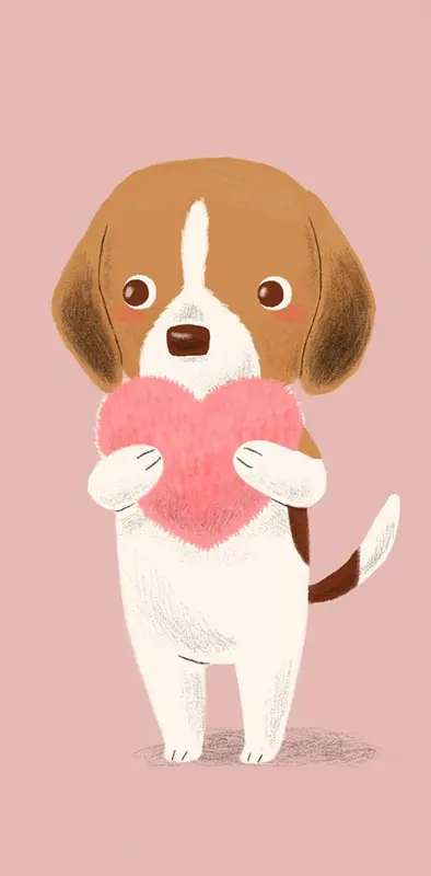 Cute Dog And Heart