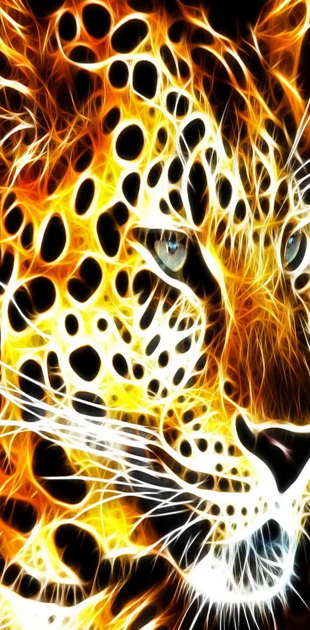 Glowing leopard