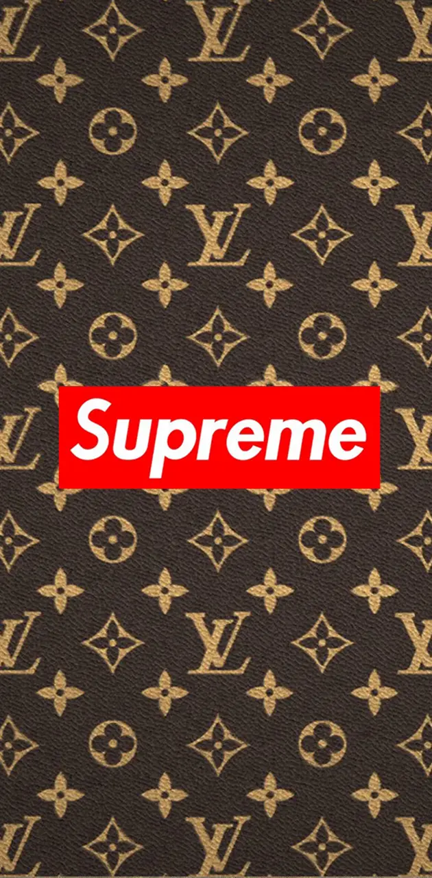 Download Red Supreme And Louis Vuitton Phone Wallpaper