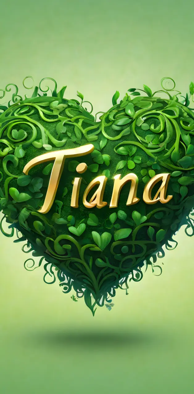 Tiana with a green heart 