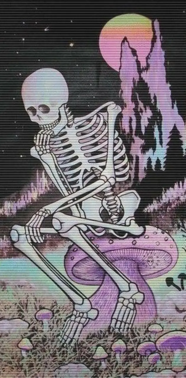 spooky skeleton wallpaper