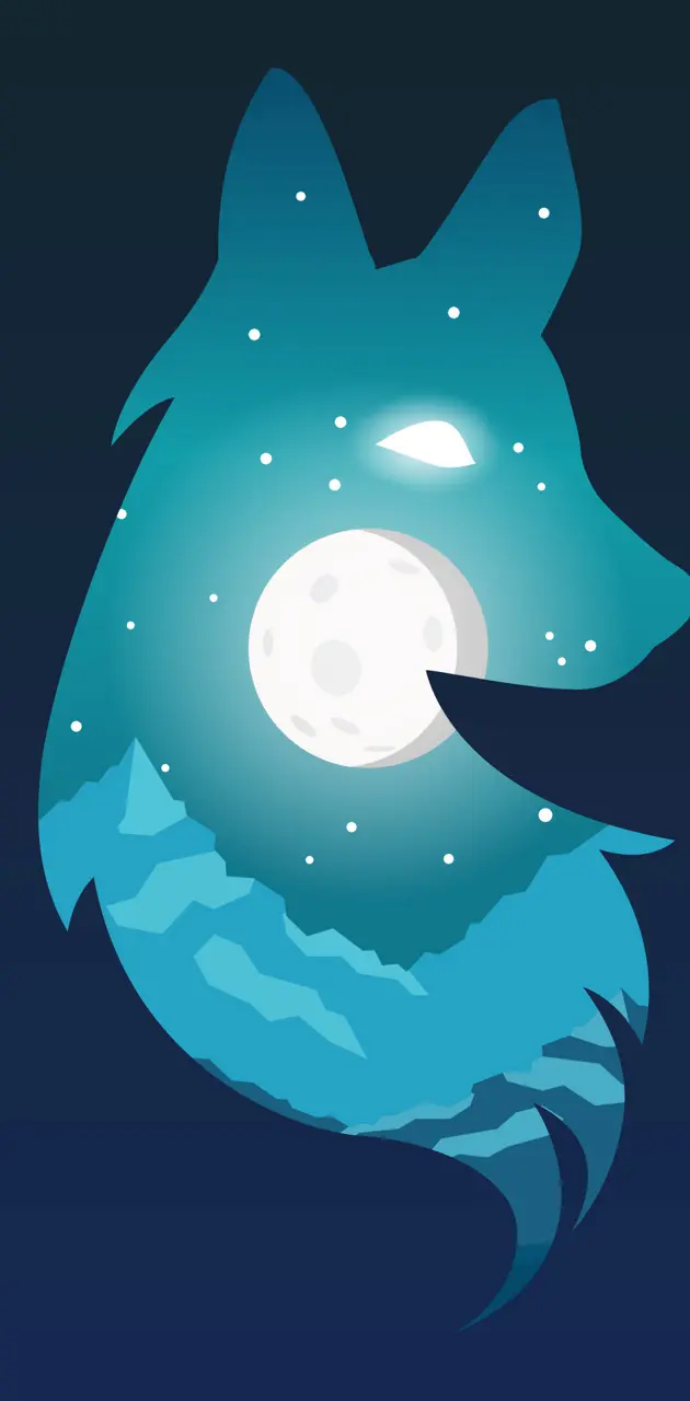 Moon wolf backround