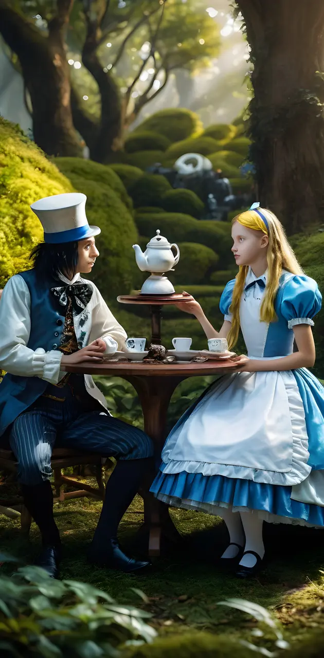 Alice and mas hatter tea time
