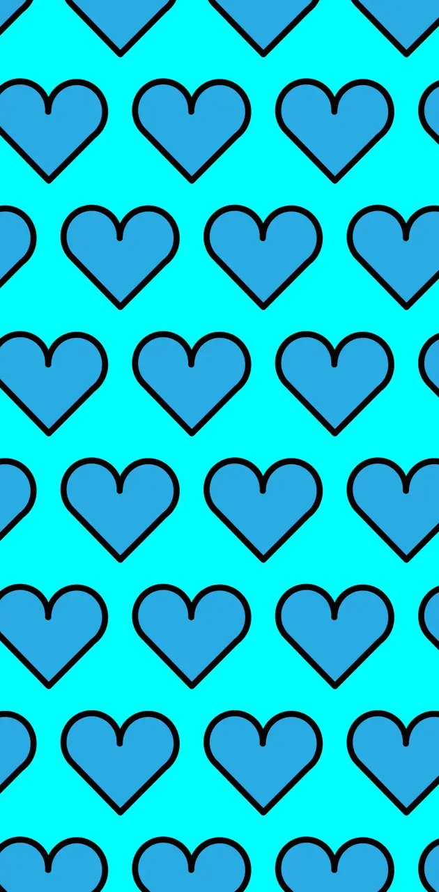 printable blue hearts