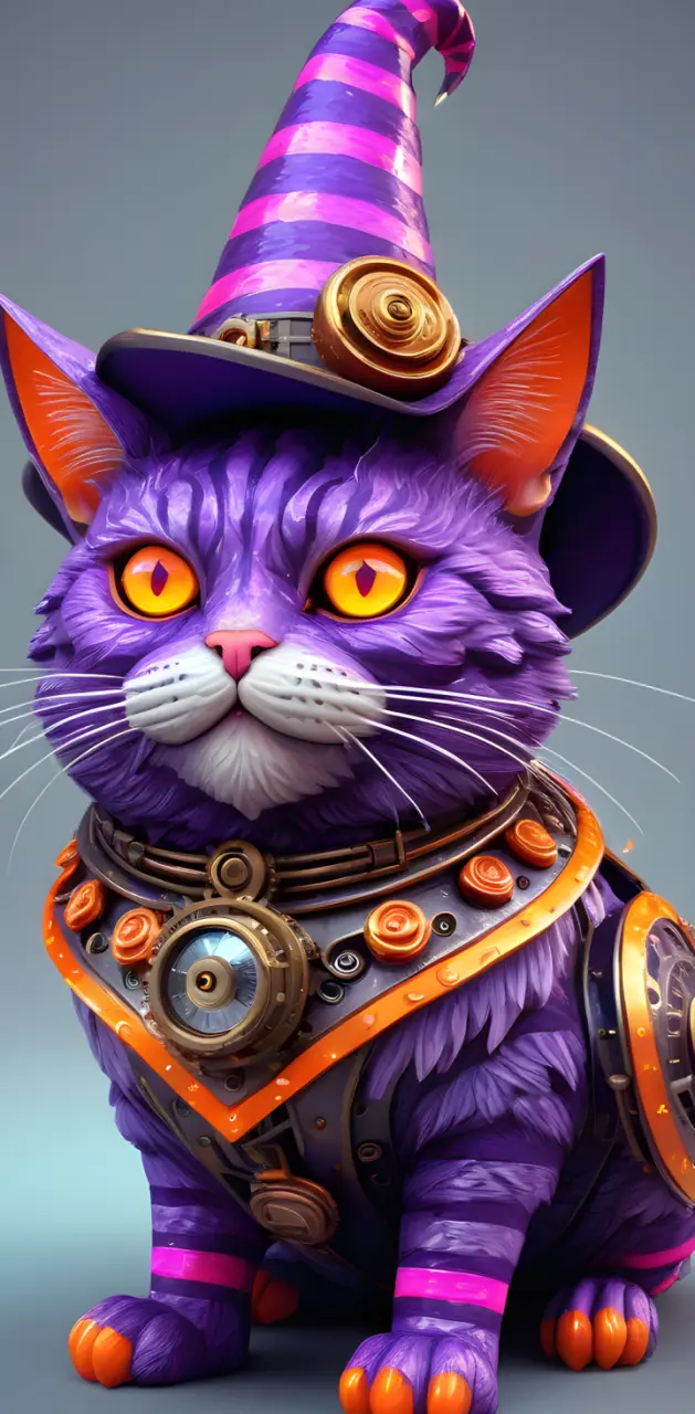 Purple Punk Cat
