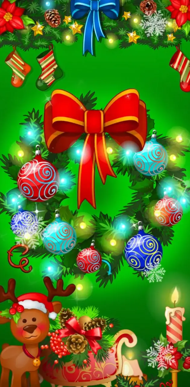 Christmas Wreath wallpaper by KishoRupa - Download on ZEDGE™ | 5332