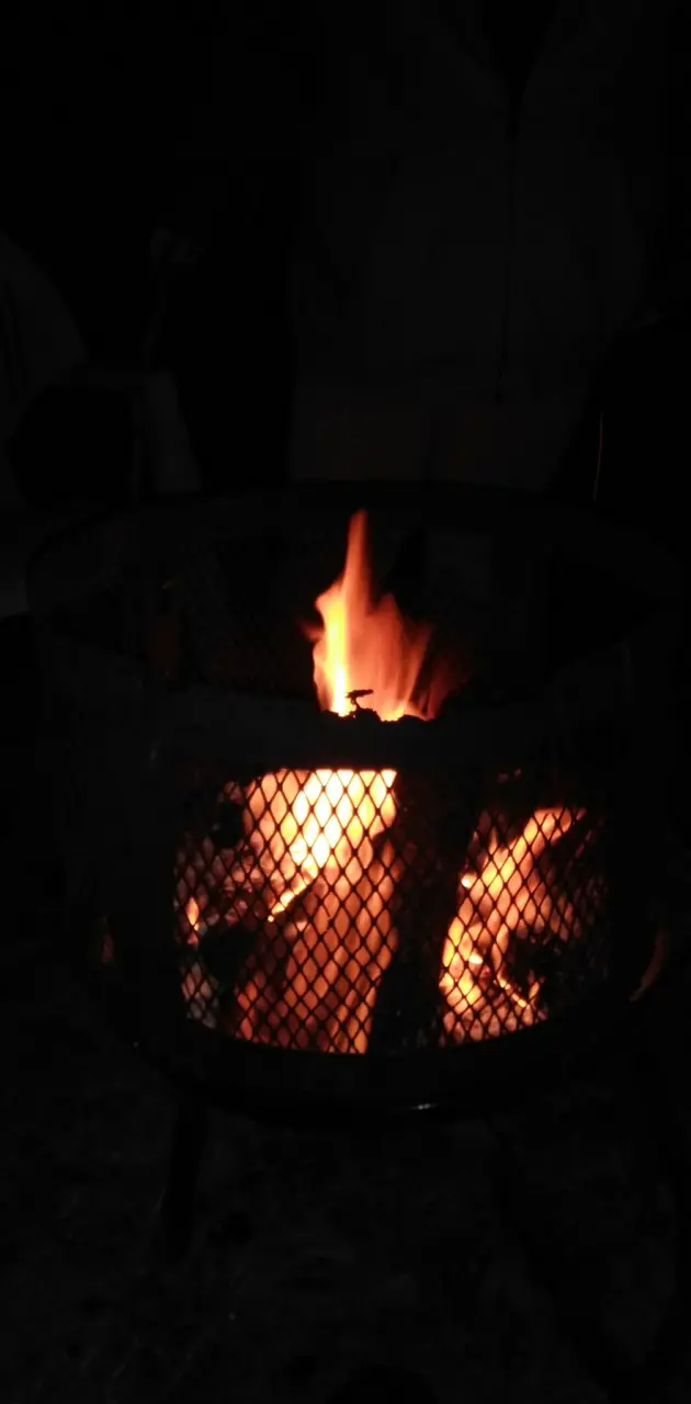 Flaming bonfire