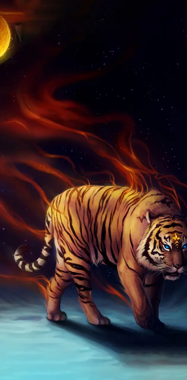 Flaming tiger