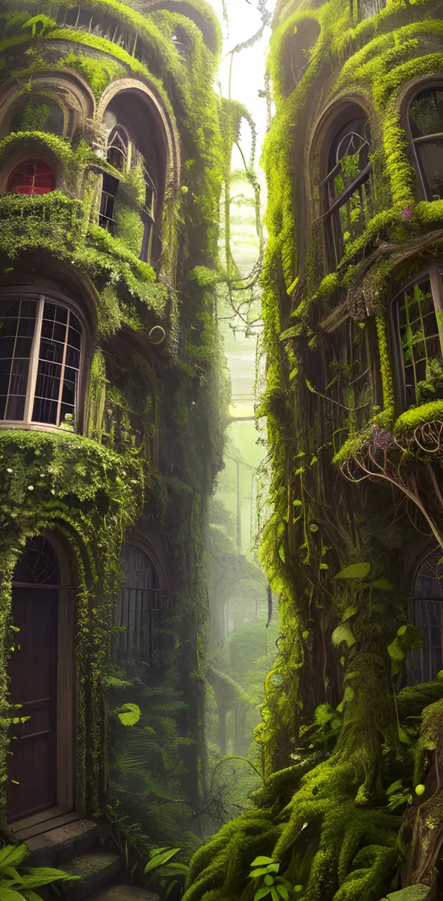 building moss covered
