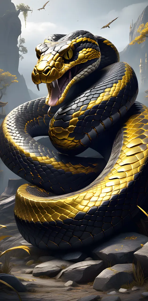 Black and gold snake