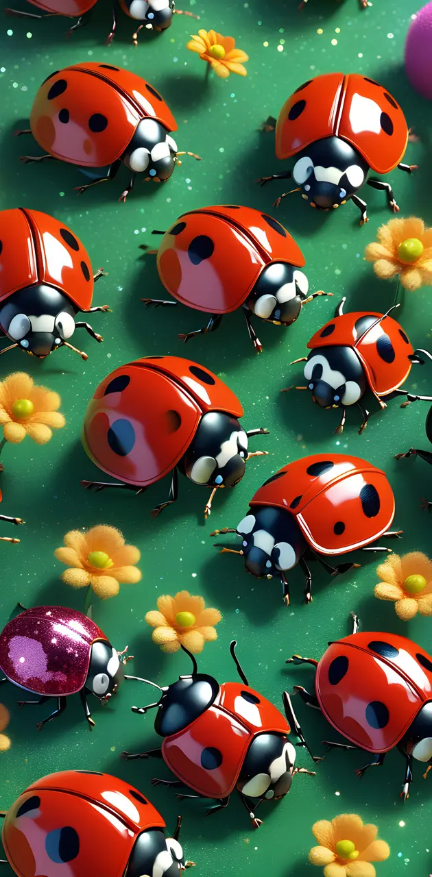 a group of ladybugs