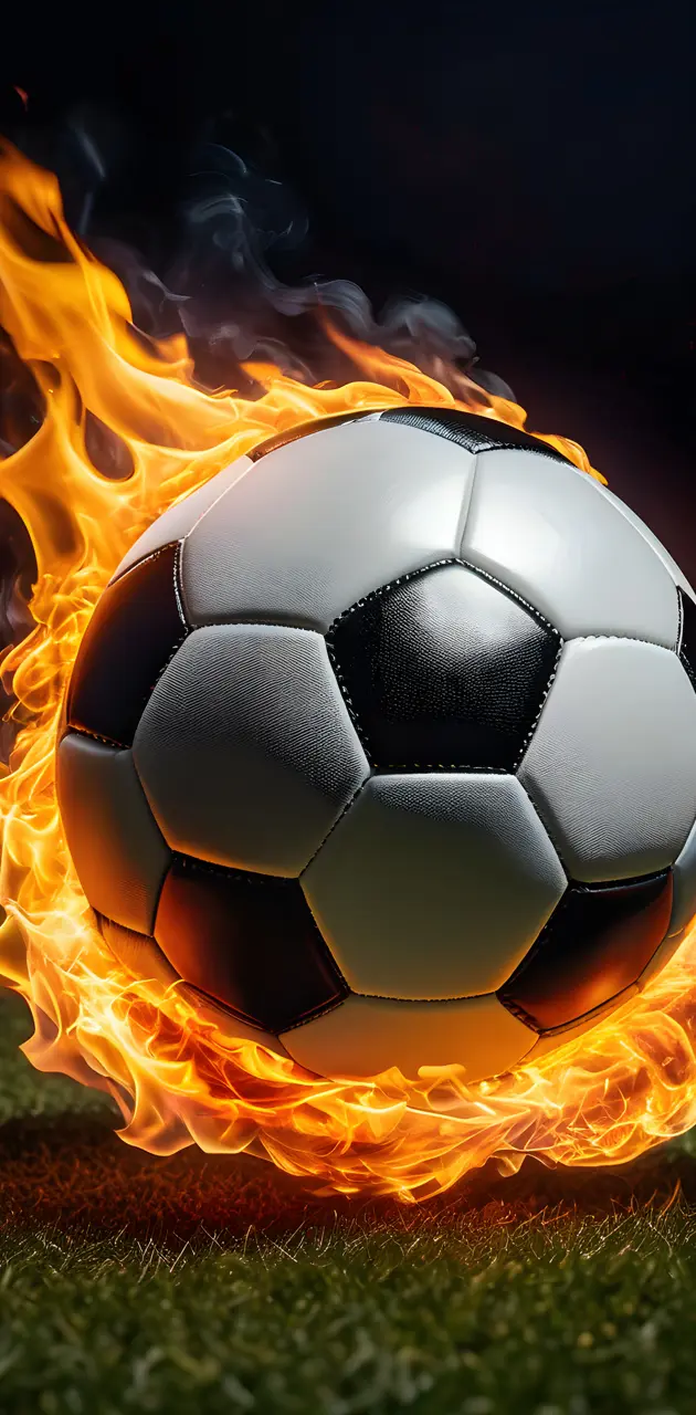 soccer ball on fire a football ball with flames coming out of it