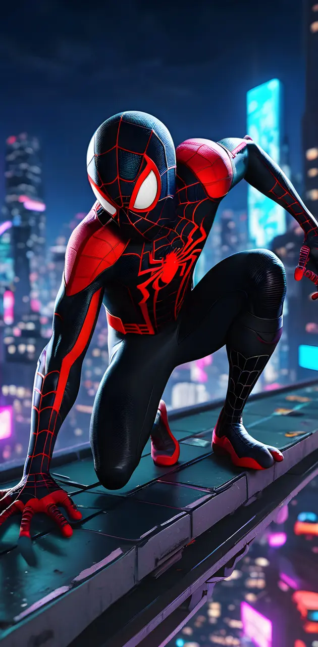 Miles Morales in the New York night