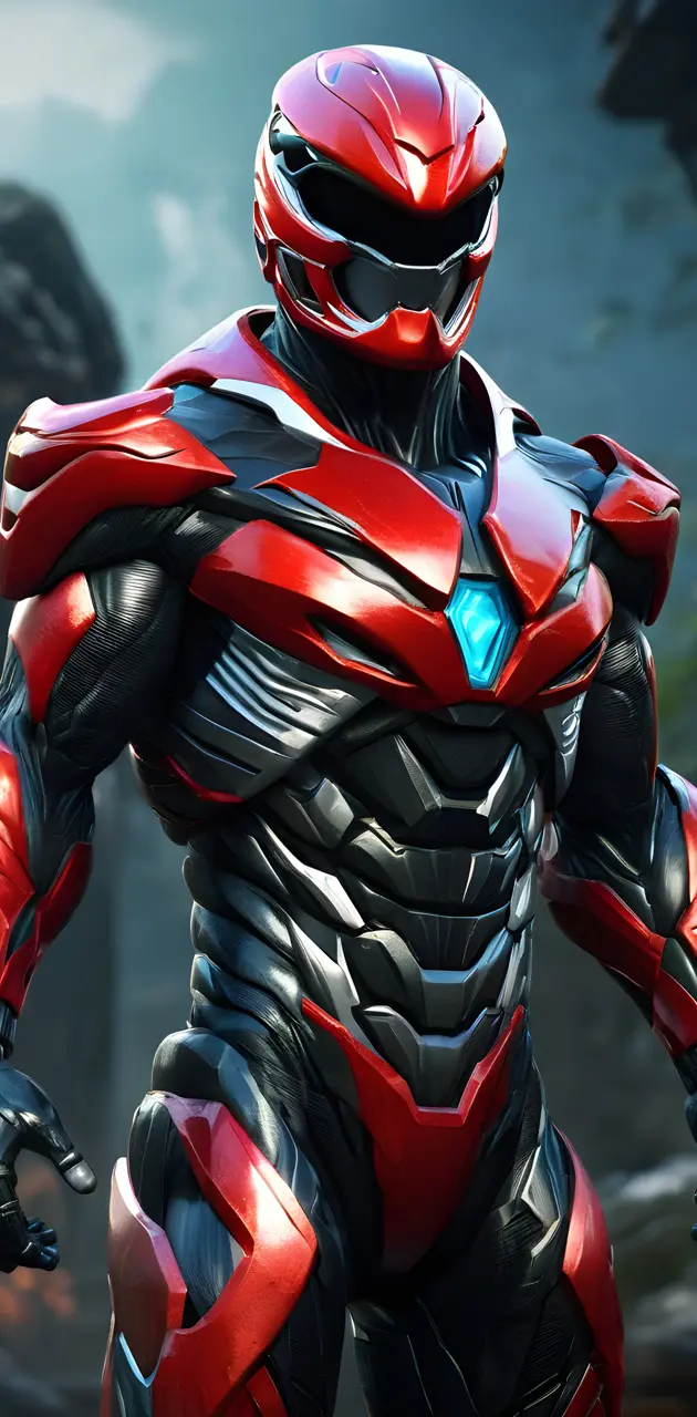 crysis nanosuit fused with red ranger