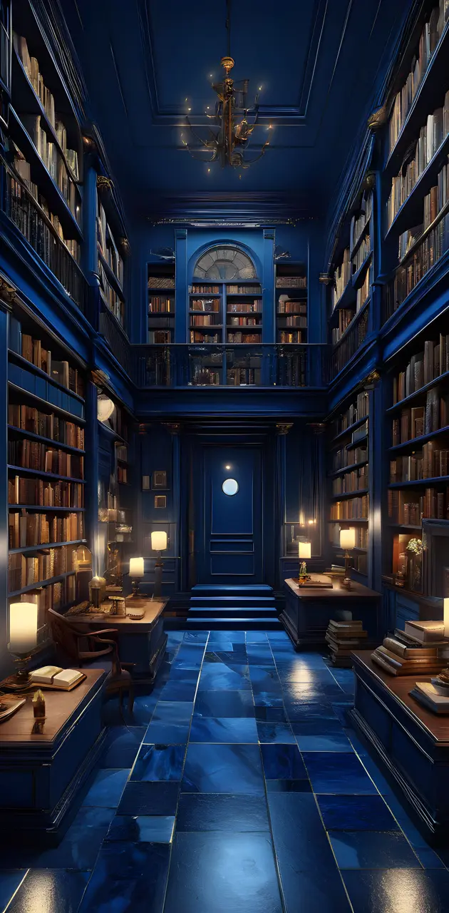 a library with many bookshelves