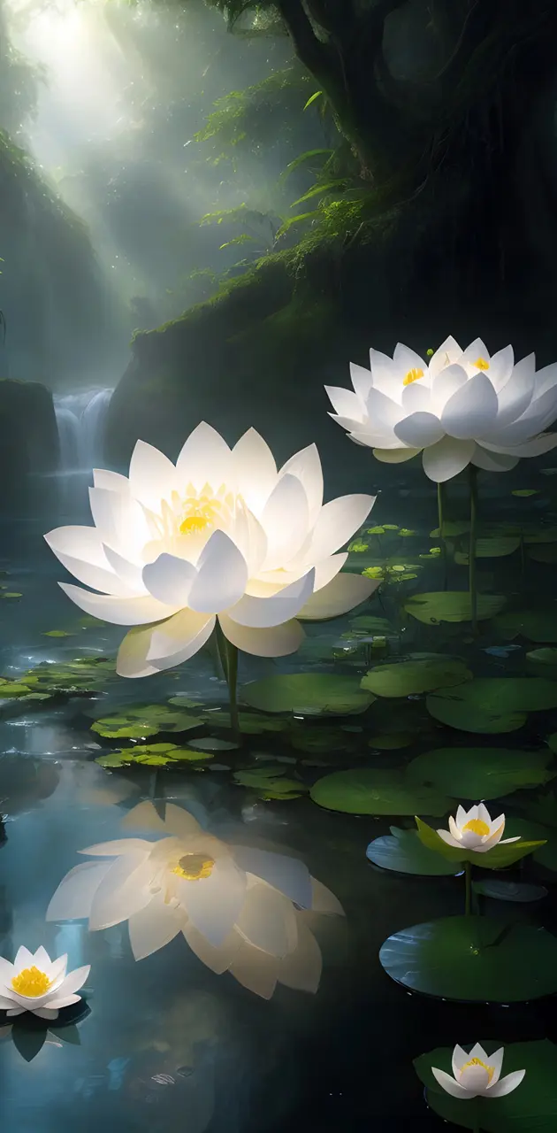 White Lotus in pond