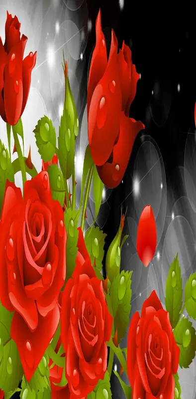 Abstract red Roses