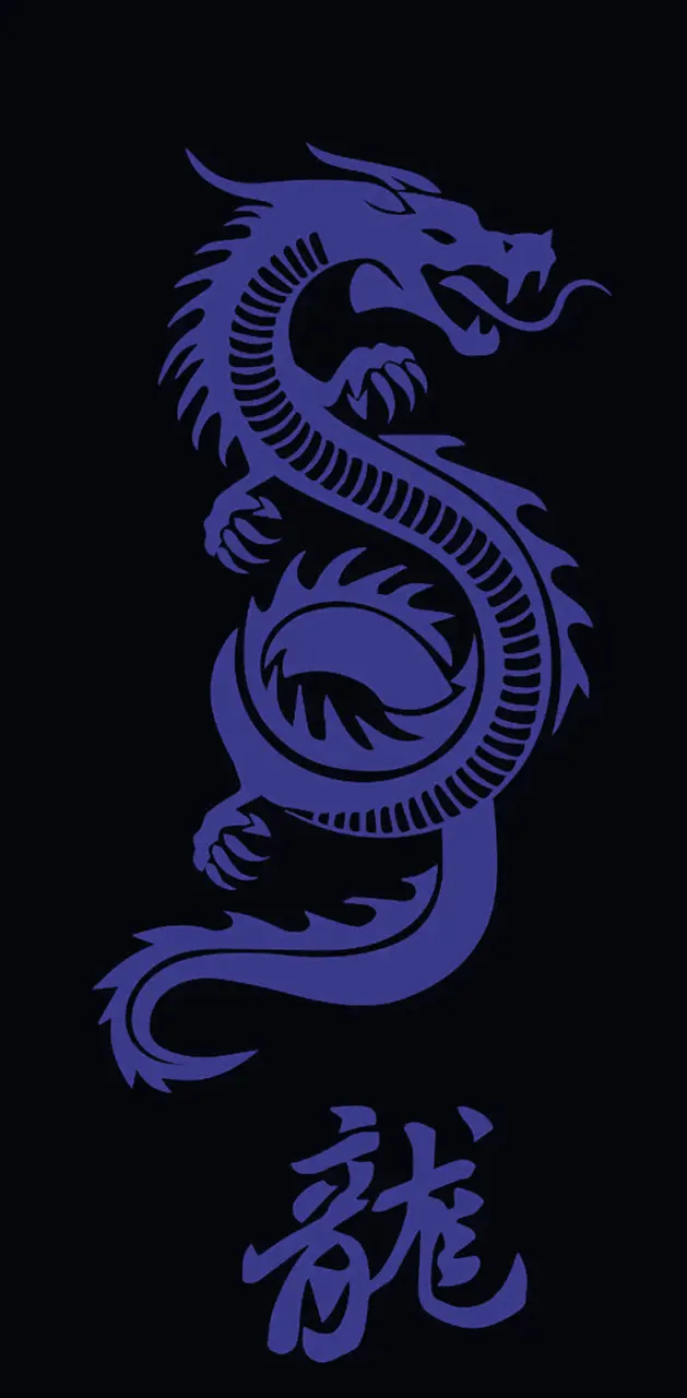 Blue Dragon Stencil