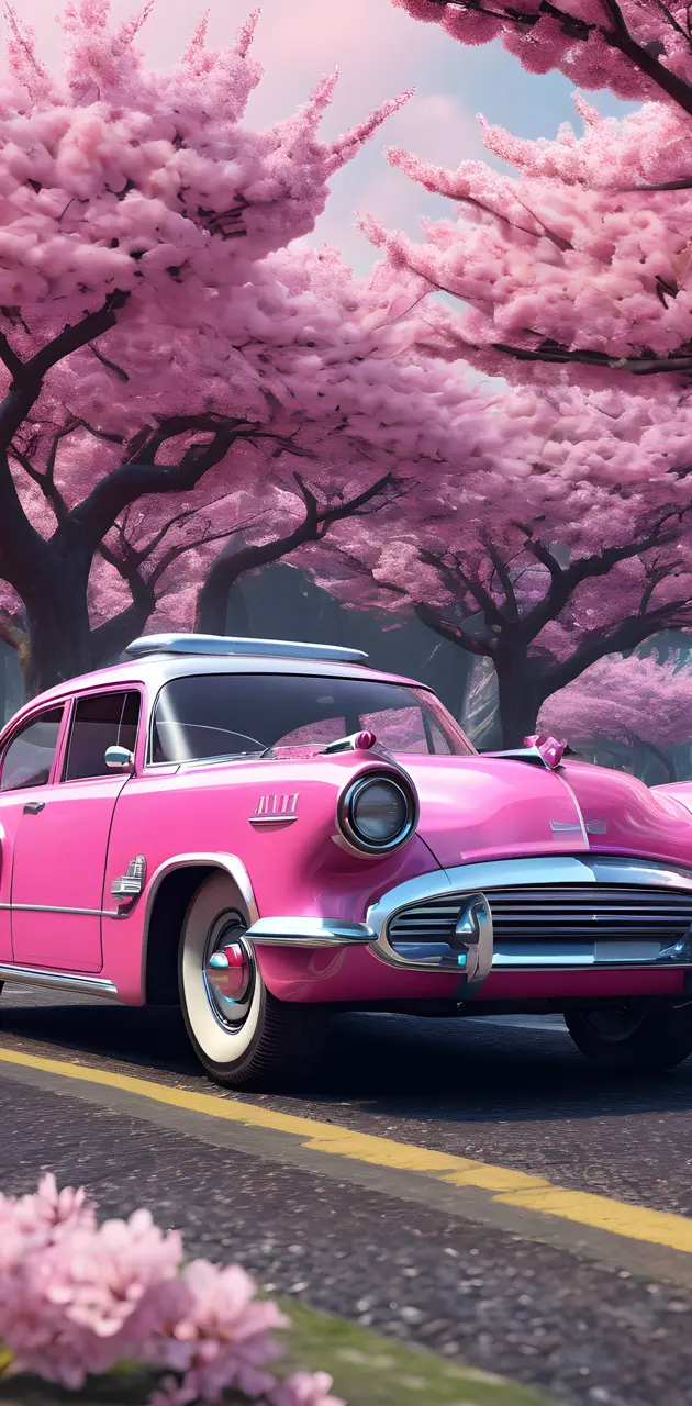 cherry blossom car