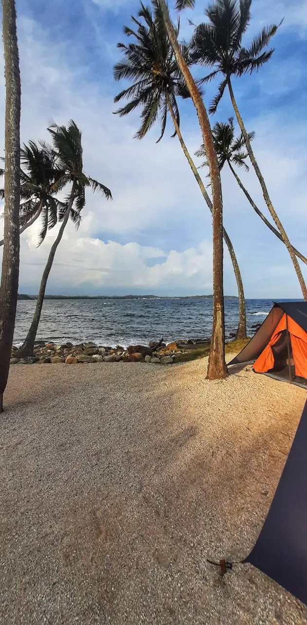 Beach side camp