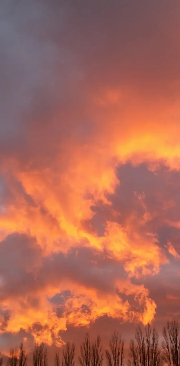 Clouds on fire