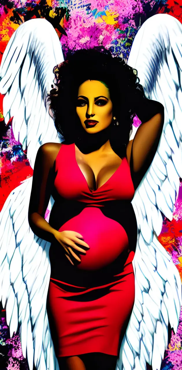 Painted Maternal Angel