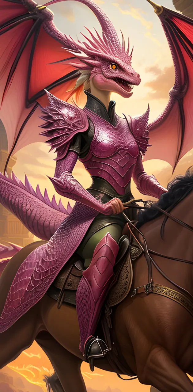 dragon queen on horse