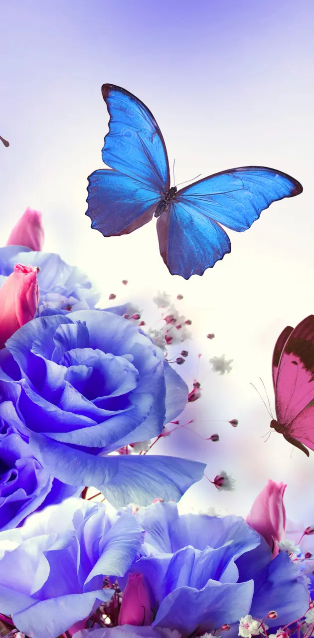 Floral Butterflies wallpaper by _MARIKA_ - Download on ZEDGE™ | 220e