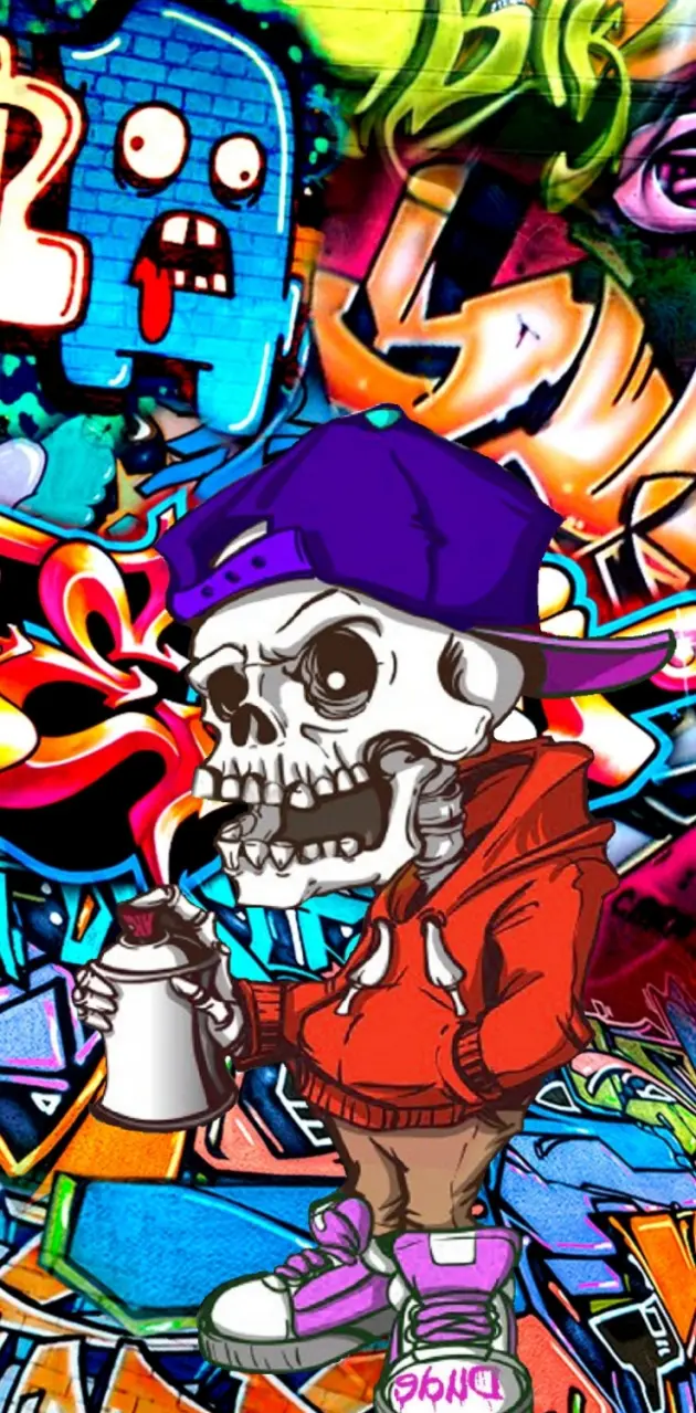 Graffiti skeleton 