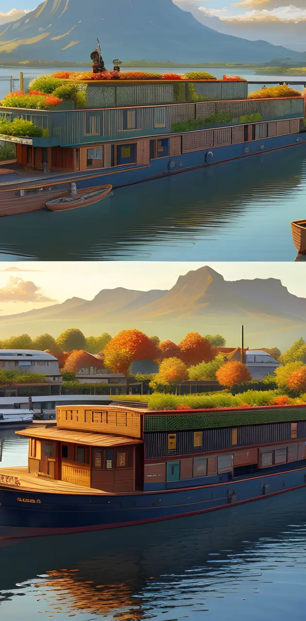 Houseboats two views
