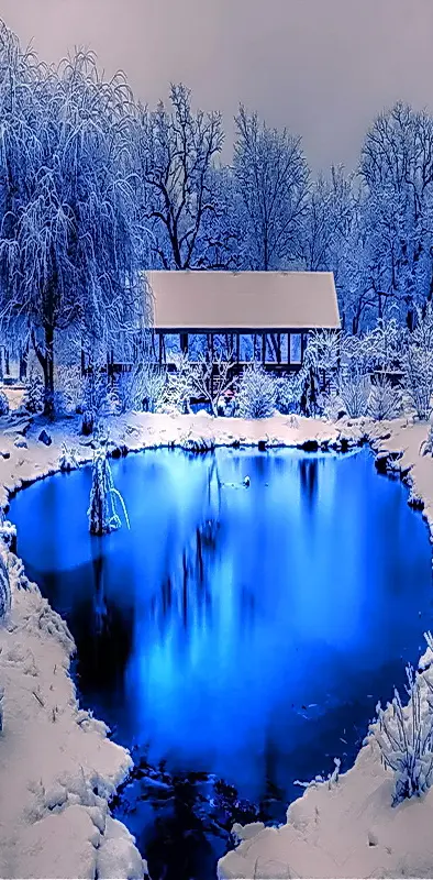 Winter Blue Lake