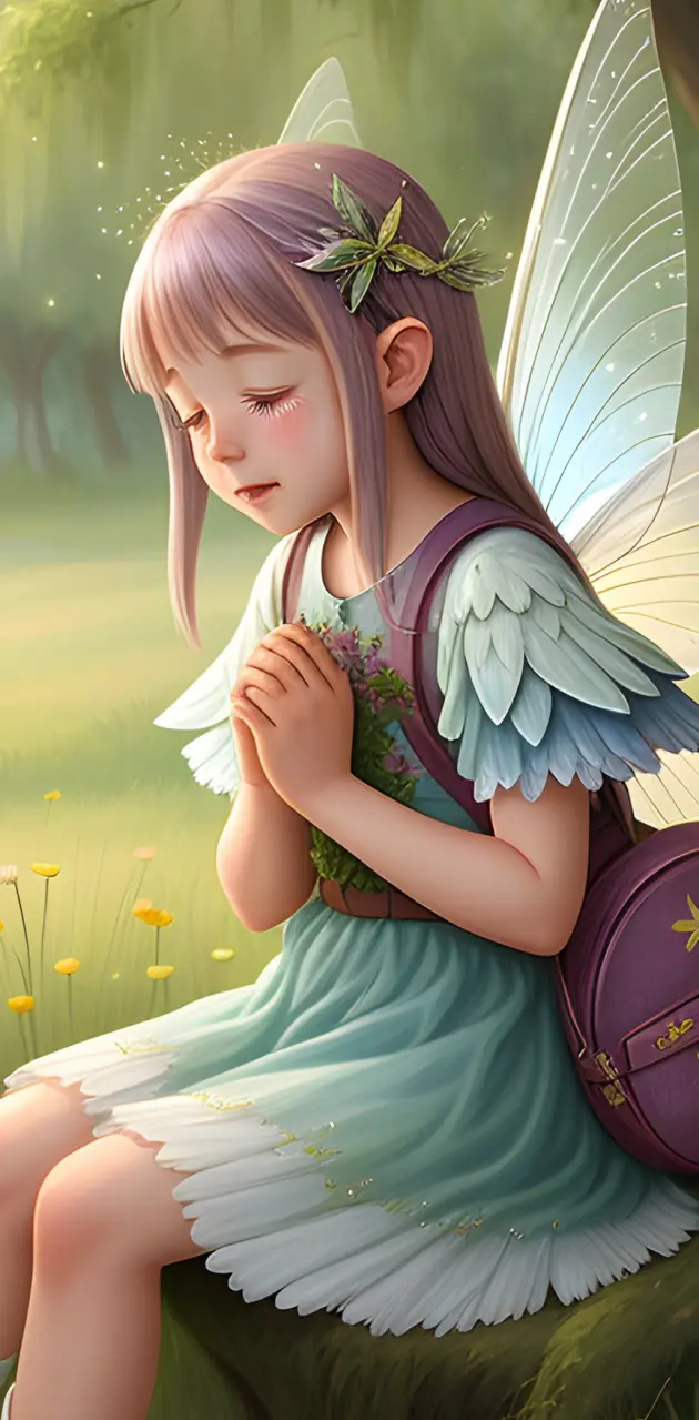 Little fairy praying 