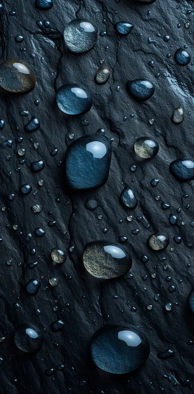 Droplets on stone
