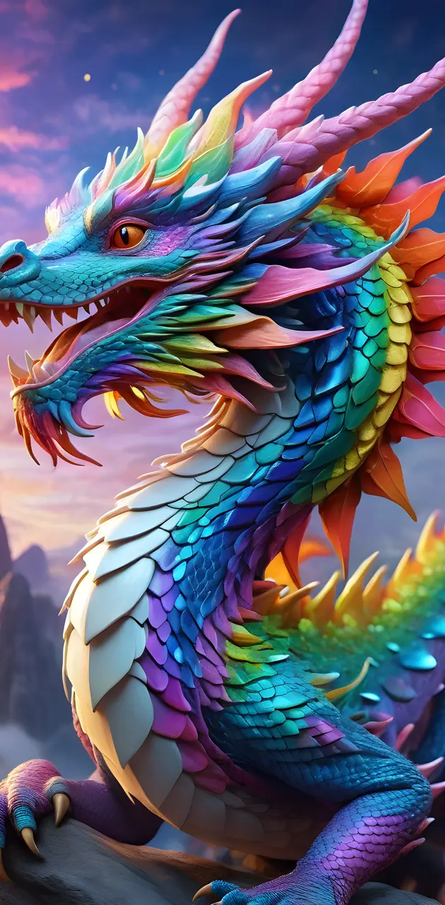 Rainbow Oriental Dragon