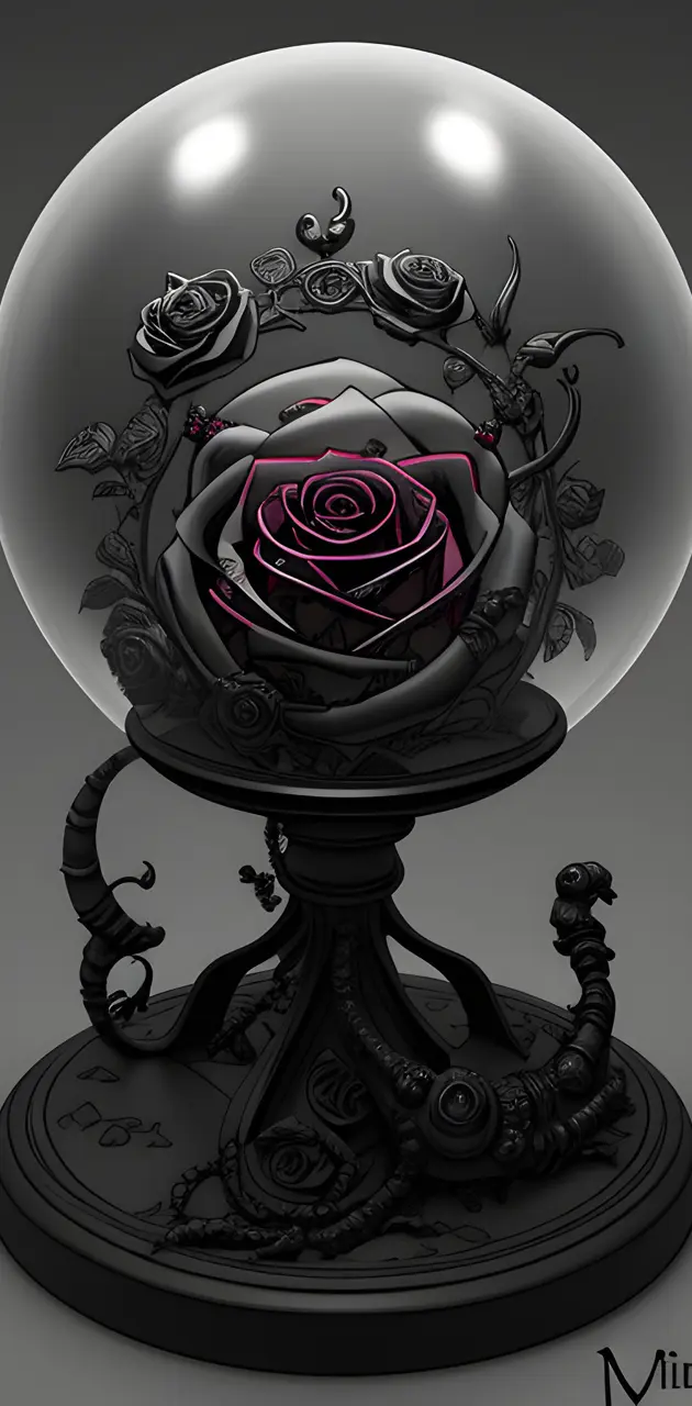 a glass vase with a rose in it
