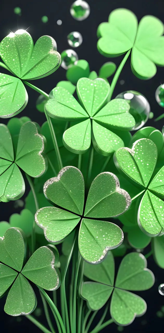 a close-up of clovers