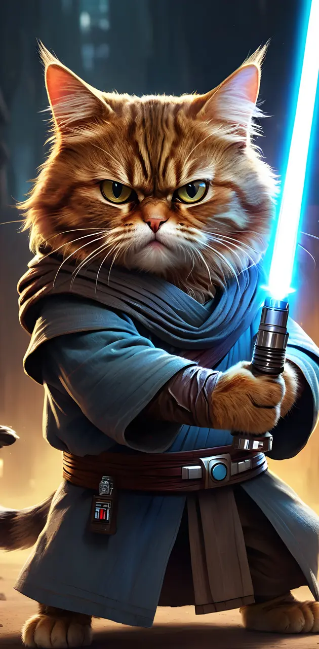 master Jedi cat