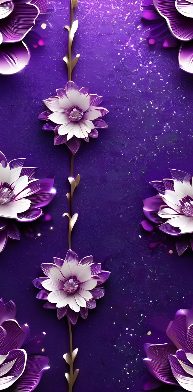 f Purple flowers and glitter 💜✨✨