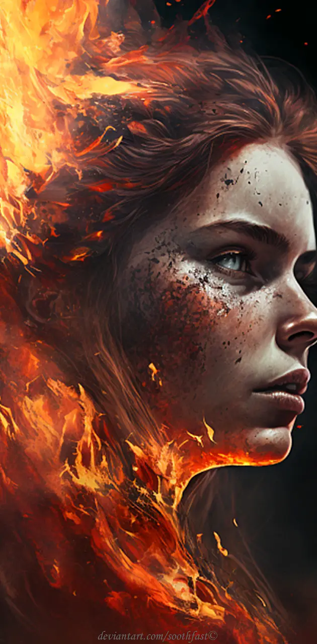 Girl in fire