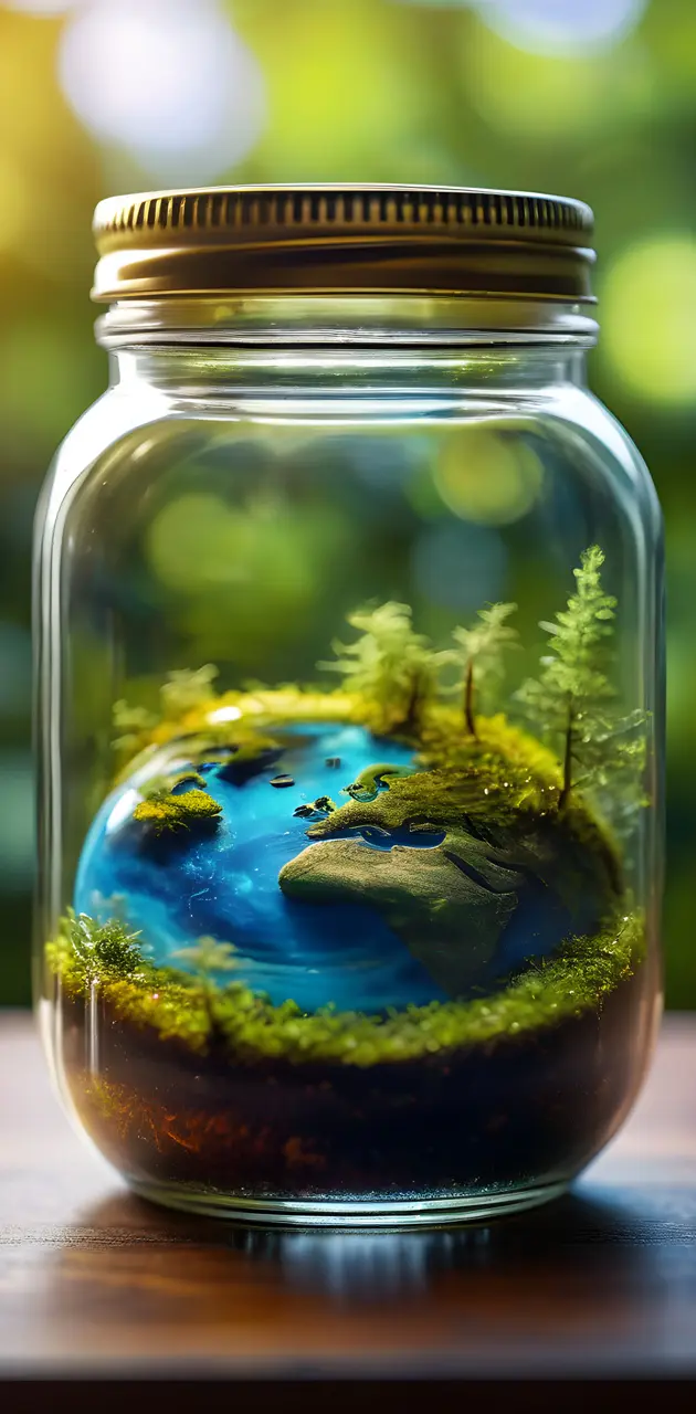 a tiny world in a jar