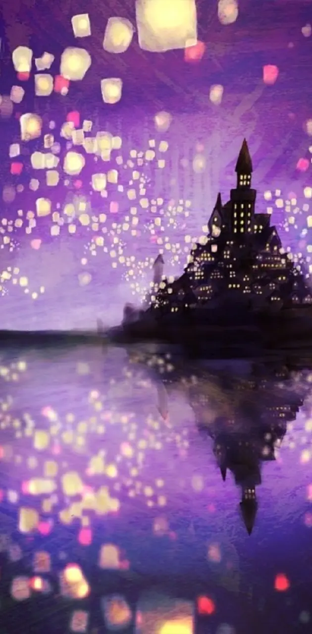 purple castle lamps
